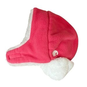 Carhartt Toddler Pink Girls Knit Trapper Hat Pink Lemonade Color Sherpa Lining